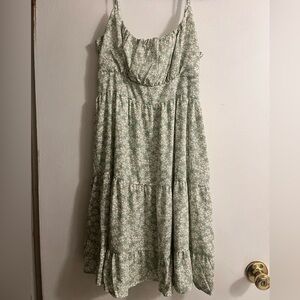 Cute Green Summer Floral Dress